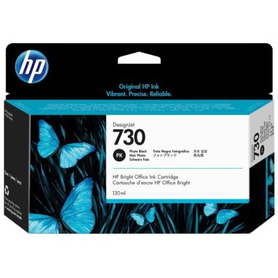 HP originální ink P2V67A, HP 730, foto černá, 130ml
