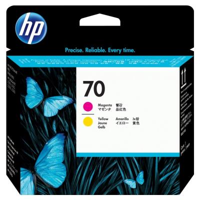 HP purpurová a žlutá tisková hlava (70) C9406A originál