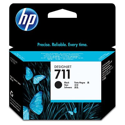 HP inkoustová kazeta 711 černá CZ133A originál