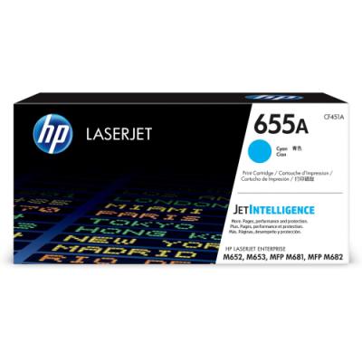 HP 655A Azurová originální tonerová kazeta LaserJet