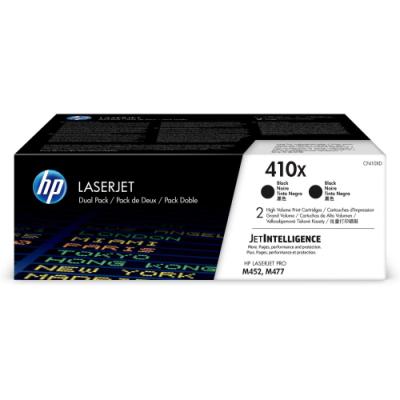 HP 410X Dvojbalení černých originálních tonerových kazet LaserJet s vysokou výtěžností