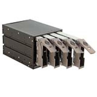 CHIEFTEC interní box do 5,25" pro 4x SAS/SATA HDD, černý, Hot-Swap, ALU