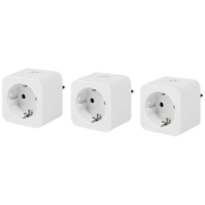 NEDIS Wi-Fi chytrá zásuvka/ měřič výkonu/ 16A/ typ F/ Android/ iOS/ Nedis® SmartLife/ sada 3 kusů/ bílá