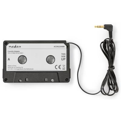 NEDIS kazetový adaptér/ zástrčka 3,5mm jack/ černý