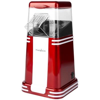 NEDIS popkornovač/ spotřeba 1200 W/ čas na přípravu 2 - 4 min/ bílo-červená