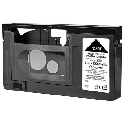 NEDIS kazetový adaptér VHS-C na VHS/ Plug and play/ černý