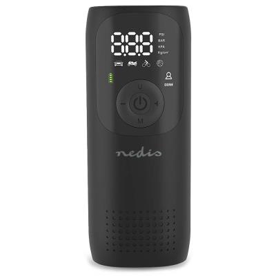 NEDIS dobíjecí vzduchový kompresor/ 0.1 - 10.3 Bar/ provozní režimy: auto/ motorka/ kolo / míč/ měřič tlaku vzduchu