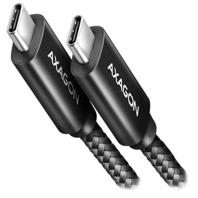 AXAGON datový a nabíjecí kabel CHARGE USB-C na USB-C / USB2.0 / 5A / PD 3.1 240W / opletený / 3m / černý