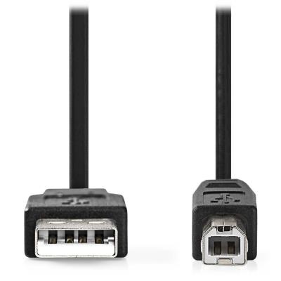 NEDIS kabel USB 2.0/ zástrčka USB-A - zástrčka USB-B/ k tiskárně apod./ černý/ bulk/ 5m