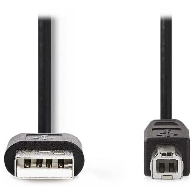 NEDIS kabel USB 2.0/ zástrčka USB-A - zástrčka USB-B/ k tiskárně apod./ černý/ bulk/ 2m