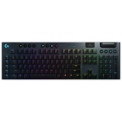 Logitech herní klávesnice G915 LIGHTSYNC RGB/ mechanická/ bezdrátová/ GL taktilní/ USB/ US layout/ Carbon
