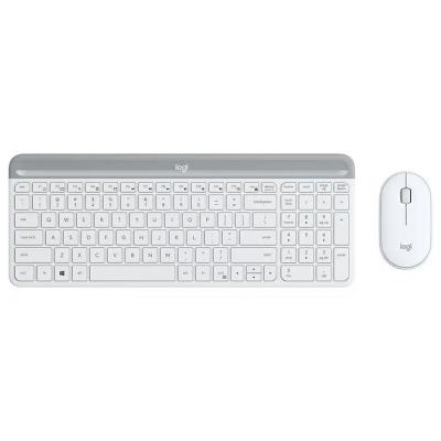 Logitech set klávesnice a myši MK470/ bezdrátový/ 2.4GHz/ USB přijímač/ US/ bílý