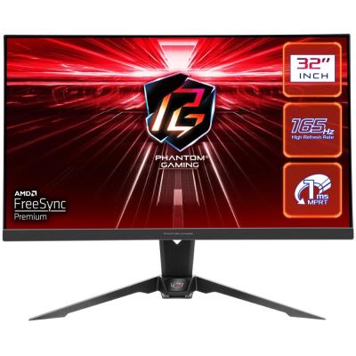 Phantom Gaming by Asrock monitor PG32QF2B  31,5"/VA/2560x1440/165Hz/ 550cd/m2/1ms/DP/2x HDMI/repro/výšk. nast./Wifi ant.