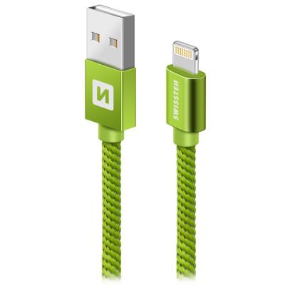 Swissten Datový Kabel Textile Usb / Lightning 2,0 M Zelený
