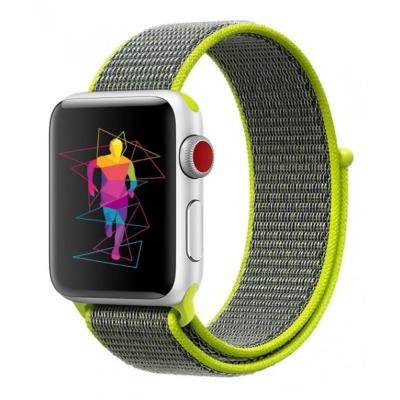 Swissten řemínek pro apple watch nylonový 38 / 40 / 41 mm zářivě zelený