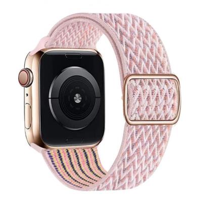 Swissten řemínek pro apple watch nylonový 42 / 44 / 45 / 49 mm růžový (se sponou)