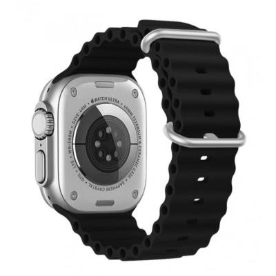 Swissten řemínek pro apple watch silikonový - marine straps 42 / 44 / 45 / 49 mm černý