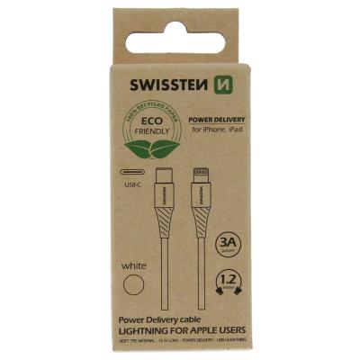 Swissten datový kabelusb-c/lightning bílý 1,2m  (eco balení)