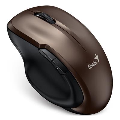 GENIUS Ergo 8200S Chocolate/ 1200 dpi/ bezdrátová/ 5tlačítek/ tichá/ BlueEye senzor/ čokoládová
