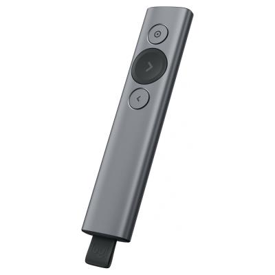 Logitech prezentér SPOTLIGHT/ bezdrátový/ Bluetooth/ šedý