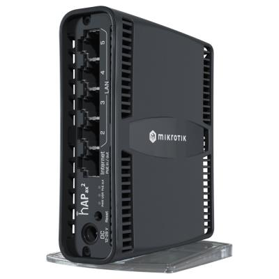 MikroTik hAP ax2, 5x GbE, 2.4+5Ghz, 802.11b/g/n/ac/ax Wi-Fi 6, PoE in/out, ROS 7, L4,  PSU, indoor