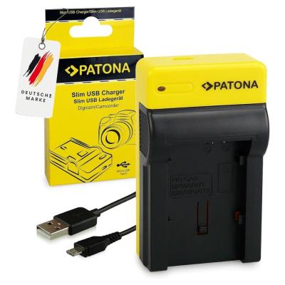 PATONA nabíječka pro digitální kameru Canon BP-808/820/827/828 slim, USB