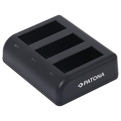 PATONA nabíječka pro digitální kameru Triple GoPro Hero 9/Hero 10/Hero 11/Hero 12/ AHDBT901/ micro USB/ USB-C