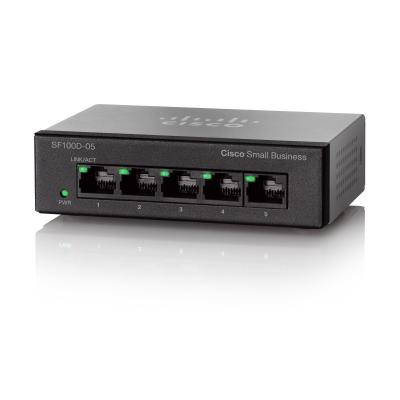 Cisco Switch SF110D-05  5 x 10/100, unmanaged, desktop, Lifetime, fanless