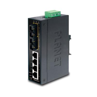 Planet ISW-621TS15 Průmyslový Switch 4x 10/100M + 2x 100M SM 15km  SC, -40~+75°C, 48VDC, DIN