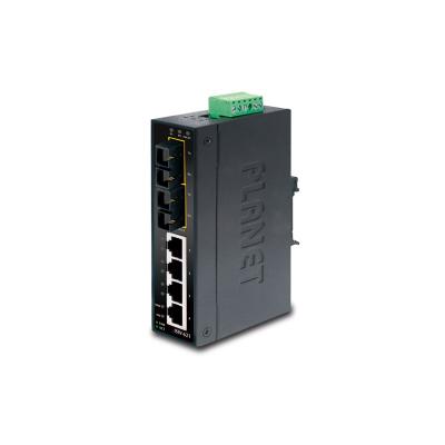 Planet ISW-621 Průmyslový Switch 4x 10/100M + 2x 100M MM SC, -10~+60°C, 48VDC, DIN