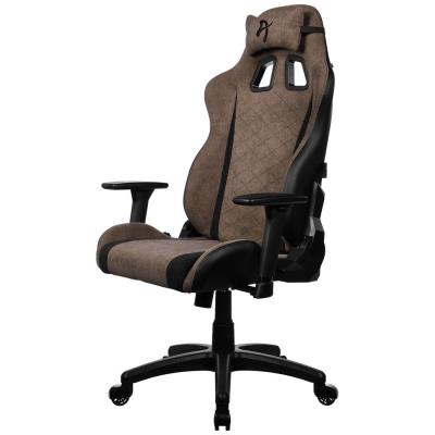 AROZZI herní židle AVANTI Soft Fabric Brown/ látkový povrch/ hnědá