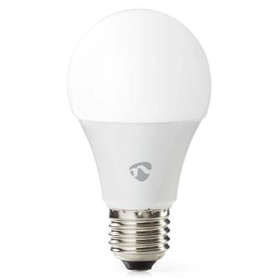 NEDIS Wi-Fi chytrá LED žárovka/ E27/ A60/ 9W/ 230V/ 806lm/ teplá až studená bílá/ 2700 - 6500K/ RGB/ bílá