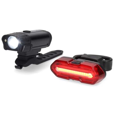 NEDIS světlo na kolo/ napájení z baterie/ 5 V DC/ 3 W/ včetně baterií/ dobíjecí/ 6500 K/ dosah svitu 100 m/ USB-C/ černé