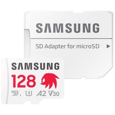 SAMSUNG PRO Plus Sonic the Hedgehog™ microSDXC 128GB + SD Adaptér / CL10 UHS-I U3 / A2 / V30