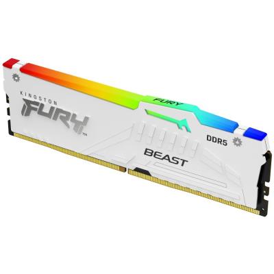 KINGSTON FURY Beast White RGB XMP 32GB DDR5 6400MT/s / CL32 / DIMM