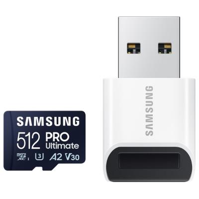 SAMSUNG PRO Ultimate MicroSDXC 512GB + USB Adaptér / CL10 UHS-I U3 / A2 / V30