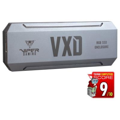 PATRIOT VXD Portable RGB SSD Enclosure / RGB rámeček pro PCIe NVMe SSD/ USB-C Gen 3.2 / hliníkový