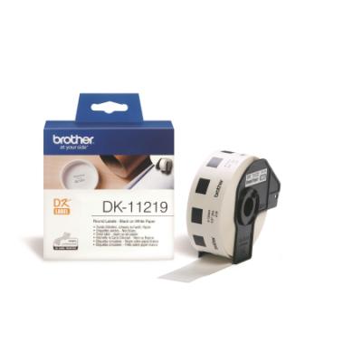 BROTHER papírové štítky DK-11219/ QL/ kulaté/ 1200ks/ průměr 12mm