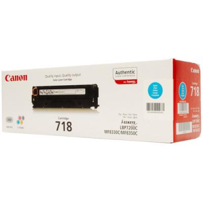 Canon originální toner CRG-718C/ LBP-7200/ 7660/ 7680/ MF-80x0/ MF724/ 2900 stran/ Azurový