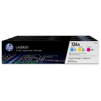 HP (126A) Tri-pack CF341A  žlutá, azurová, purpurová - 1 000 stran