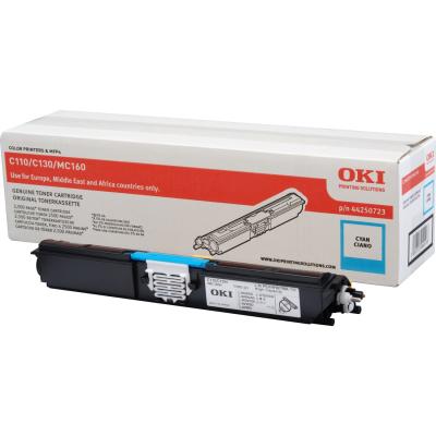 OKI originál tonerová kazeta 44250723/ C110/ C130/ 2500 stran/ azurová