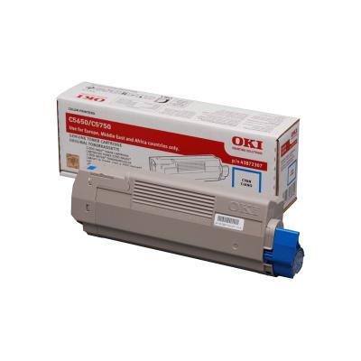 OKI originál tonerová kazeta 43872307/ C5650/ C5750/ 2000 stran/ azurová