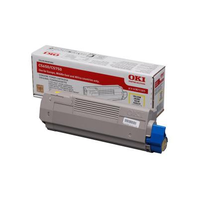 OKI originál tonerová kazeta 43872305/ C5650/ C5750/ 2000 stran/ Žlutá