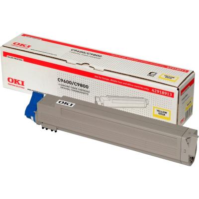 OKI originál tonerová kazeta 42918913/ C9600/ C9650/ C9800/ C9850/ C9800 GA/ C9800 GA MFP/ C9800 MFP/ 15000 stran/ Žlutá